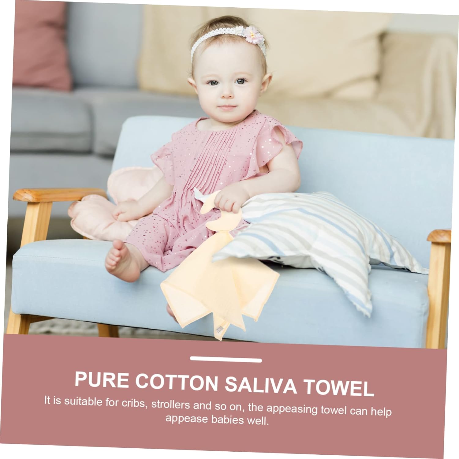 YARNOW Security Blanket for Newborns with Moon Design