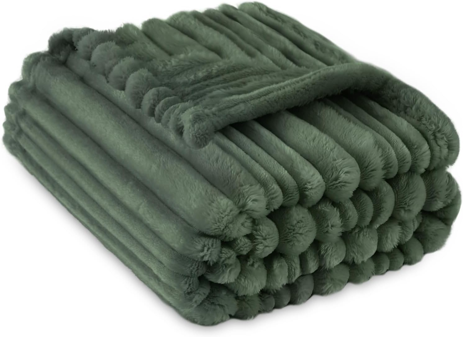 HOMRITAR Fleece Blanket - Reversible Stripes 30x40 Inches
