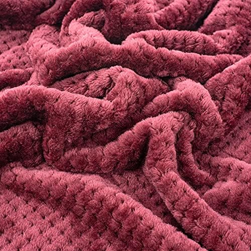 WONDER MIRACLE Fuzzy Blanket for Baby - Soft Coral Red