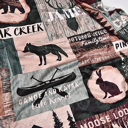 Personalized Woodland Baby Blanket with Name