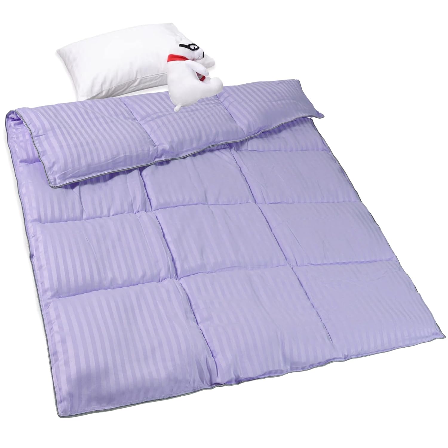 ZPECC Toddler Comforter Purple Stripe 39x47