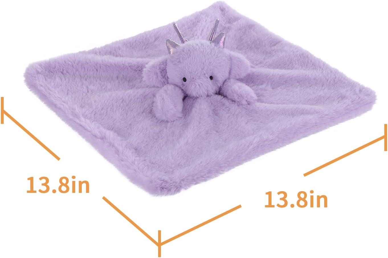 Apricot Lamb Purple Dragon Baby Lovey Security Blanket