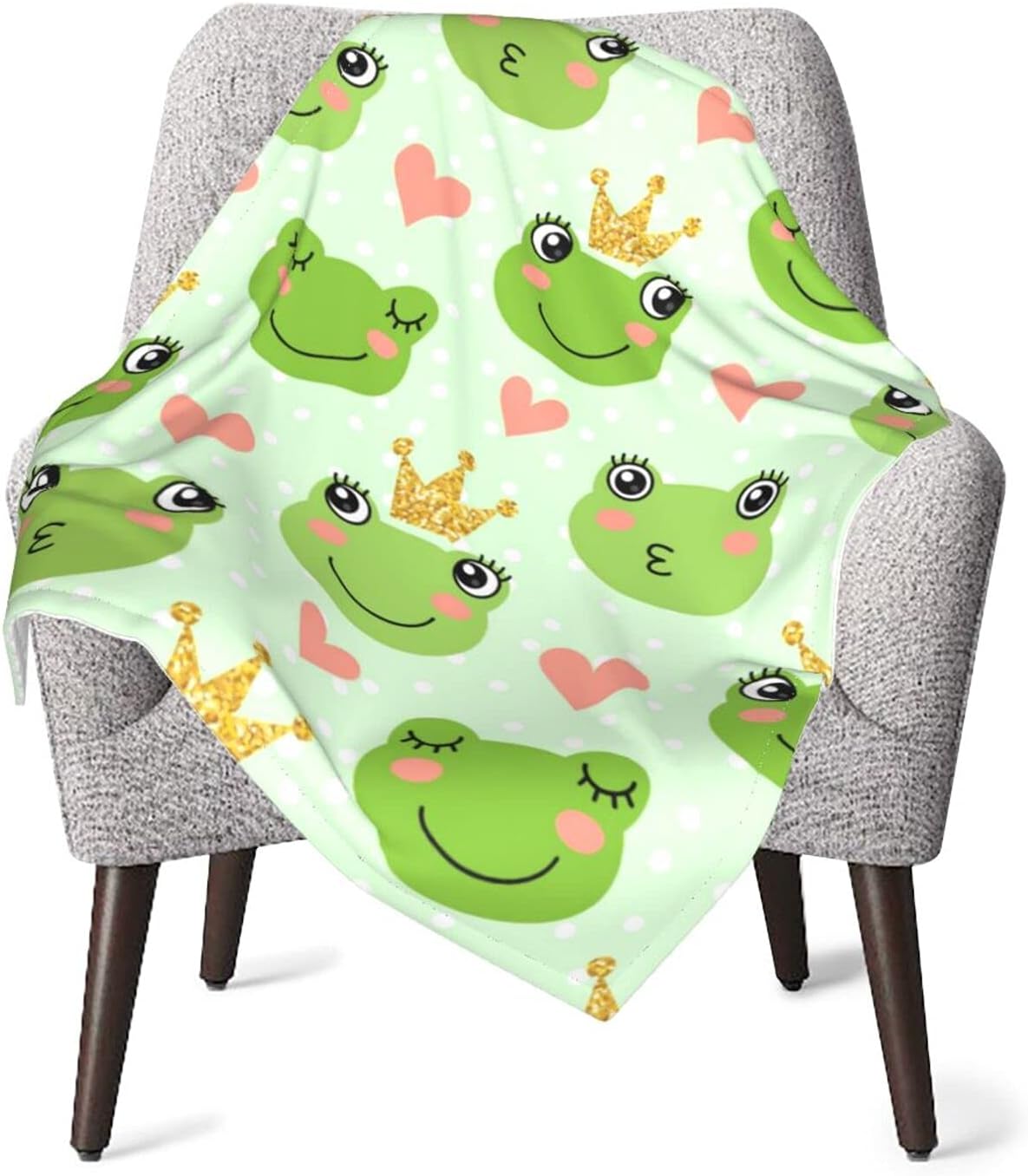 Duduho Cute Frogs Baby Blanket 30x40 Inch Soft Plush
