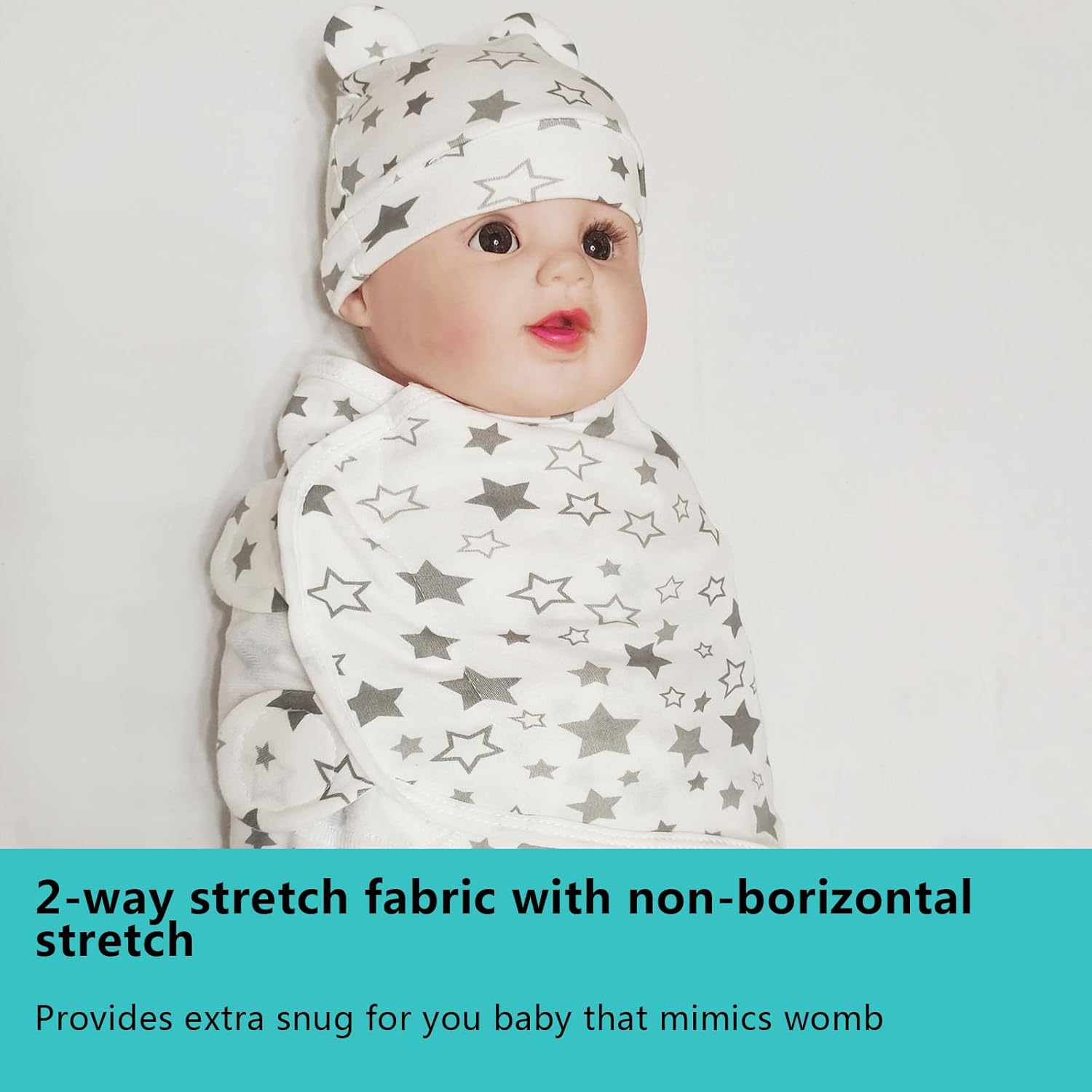 3-Pack Organic Baby Swaddle Sleep Sacks - Newborn 0-3 Months Grey