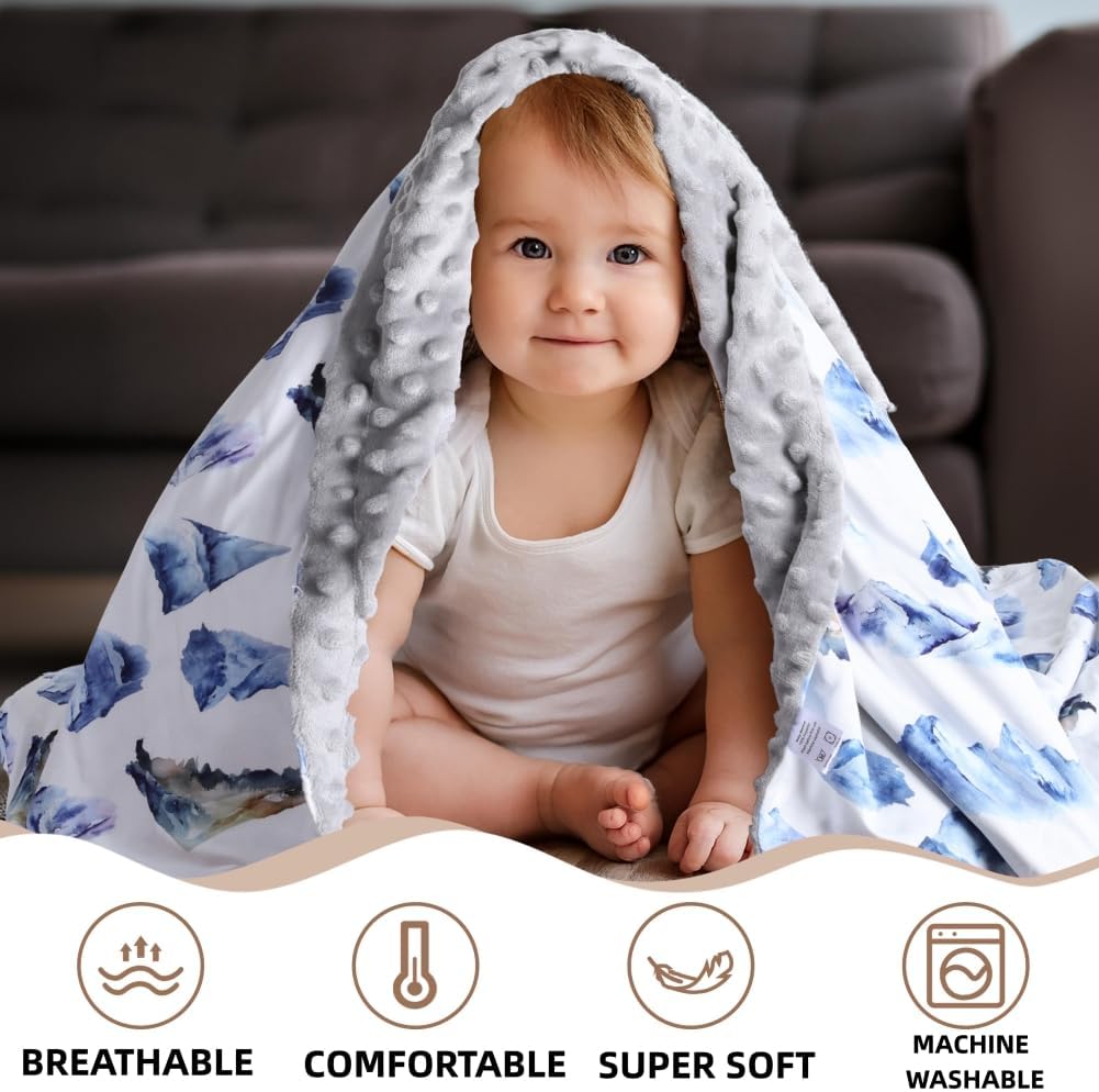 FIGEPO Baby Boy Blanket Double Layer Fuzzy