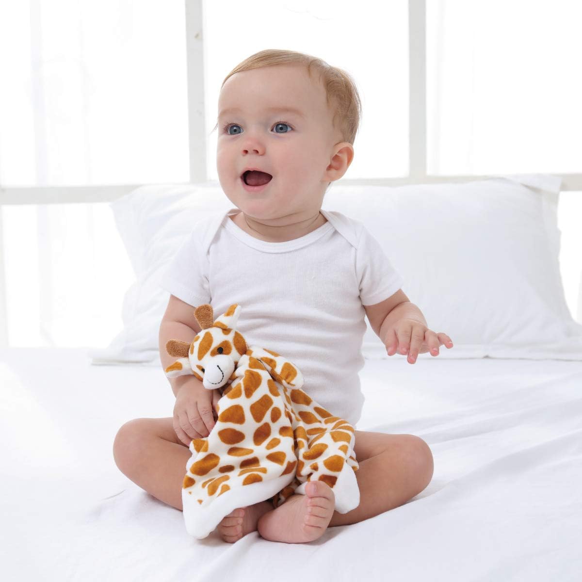 Apricot Lamb 14 Inch Yellow Giraffe Security Blanket