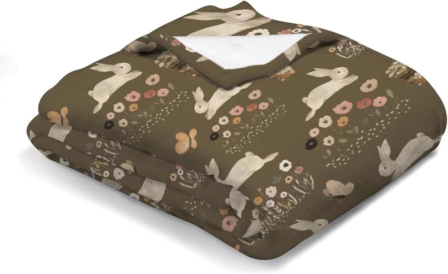 Cute Hopping Bunnies Baby Blanket for Newborn Toddlers
