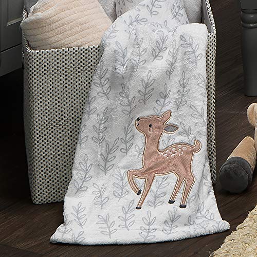 Bedtime Originals Deer Park Baby Blanket White 1