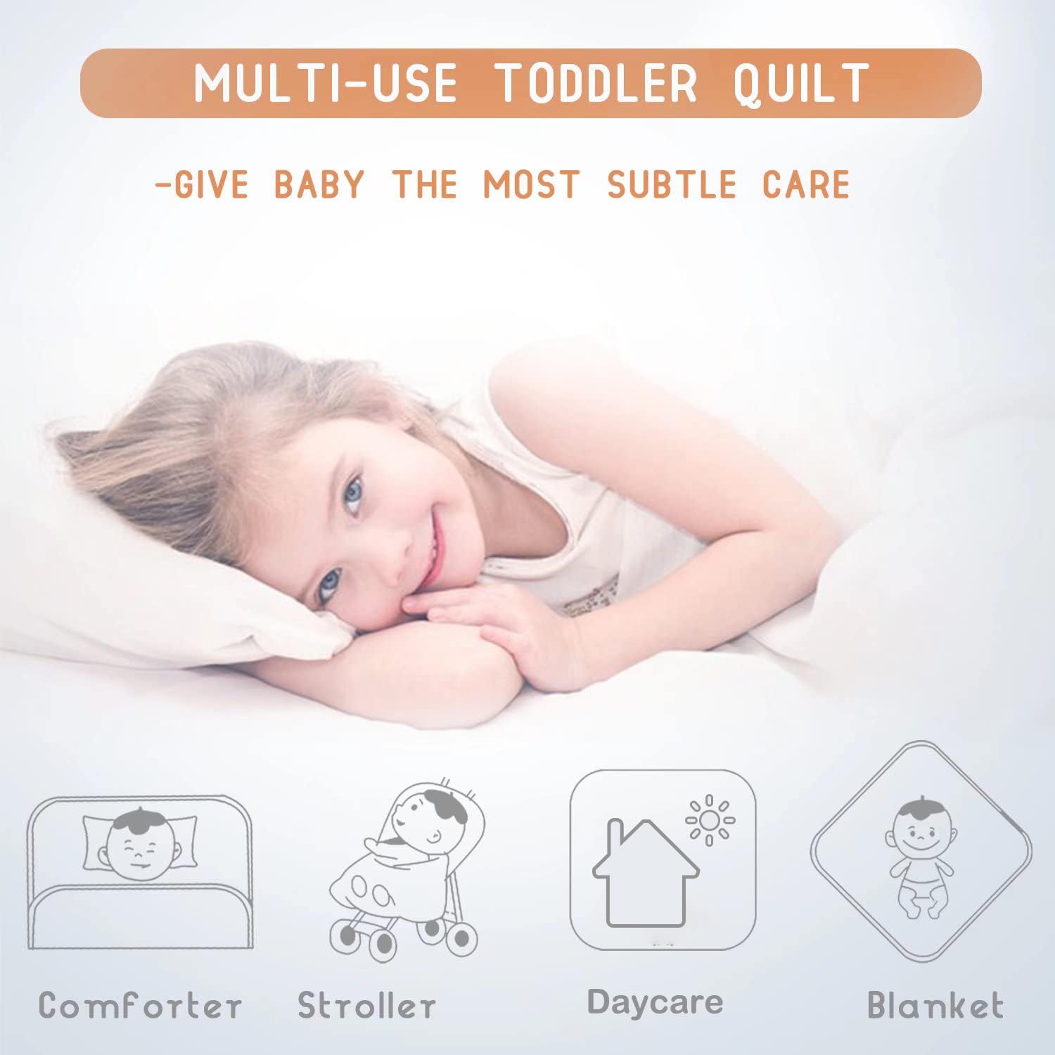 ZPECC Toddler Comforter Purple Stripe 39x47