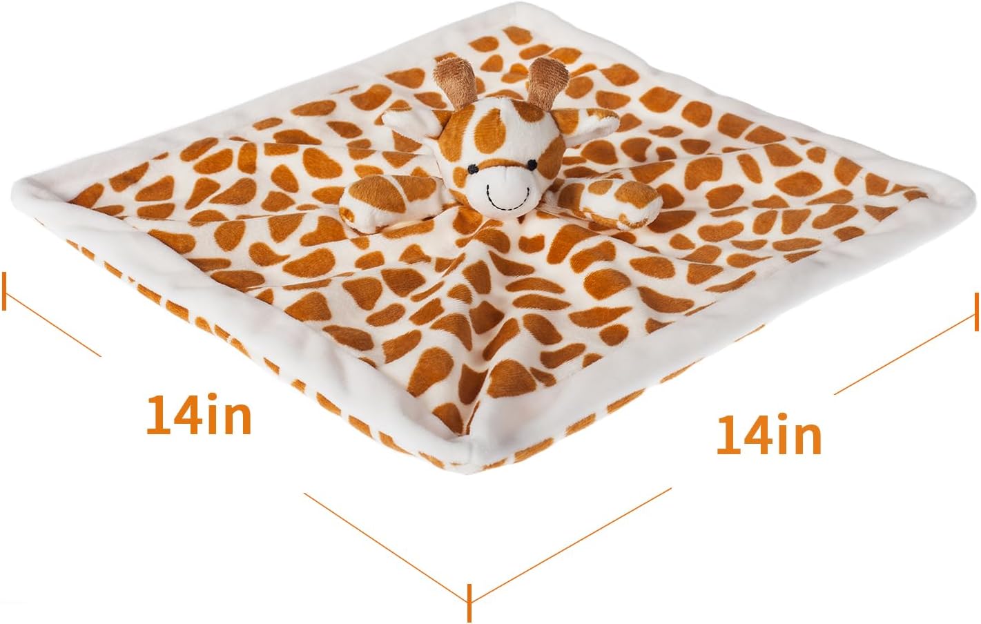 Apricot Lamb 14 Inch Yellow Giraffe Security Blanket
