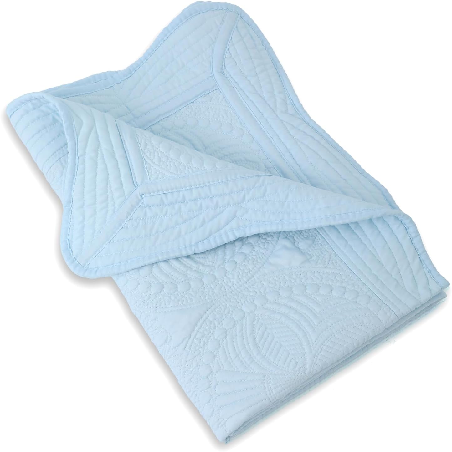 MONOBLANKS Baby Quilt Personalized Monogram Lightweight Embossed Throw Blanket 1
