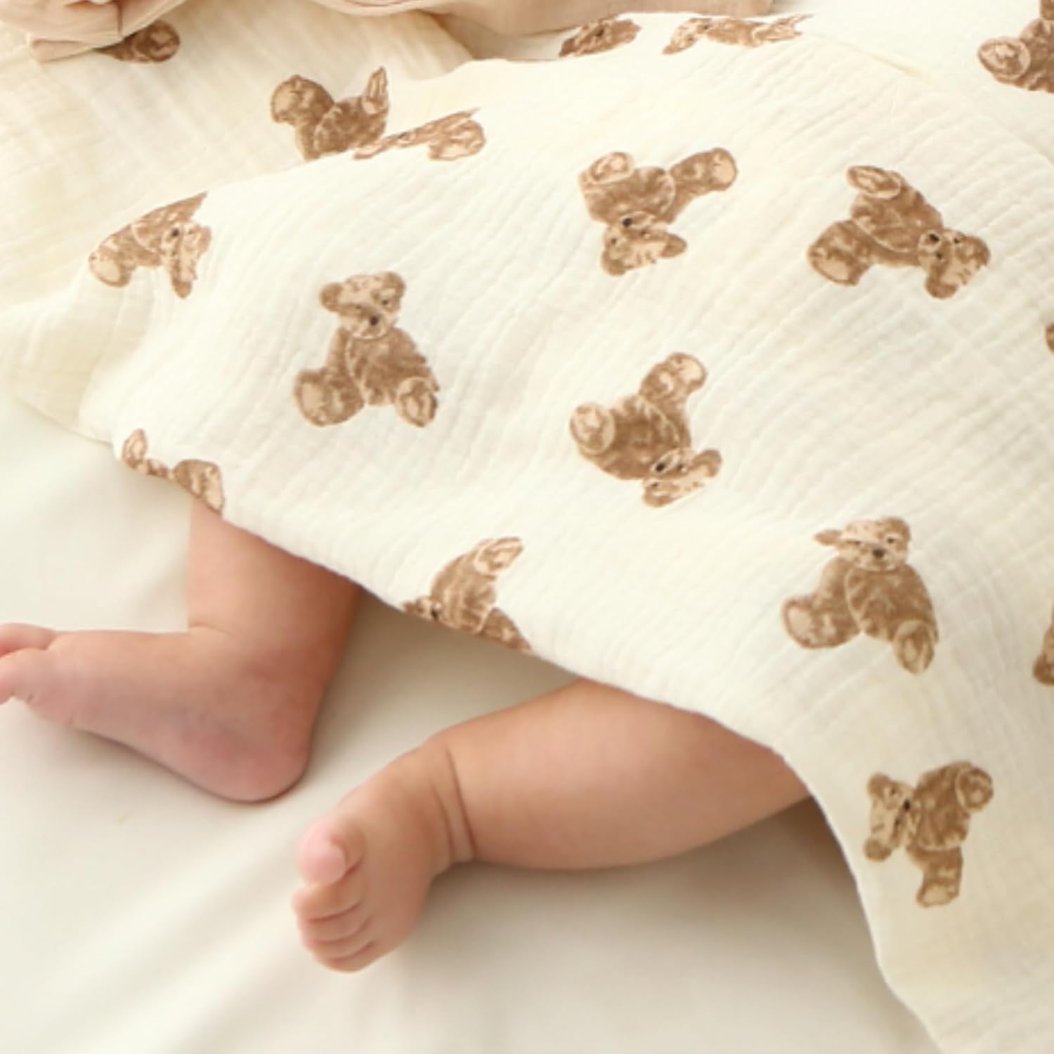 Insular Cotton Muslin Baby Blanket with Tassel - 47x40