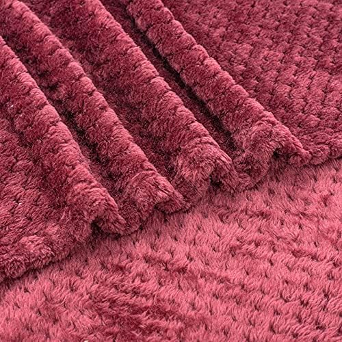 WONDER MIRACLE Fuzzy Blanket for Baby - Soft Coral Red