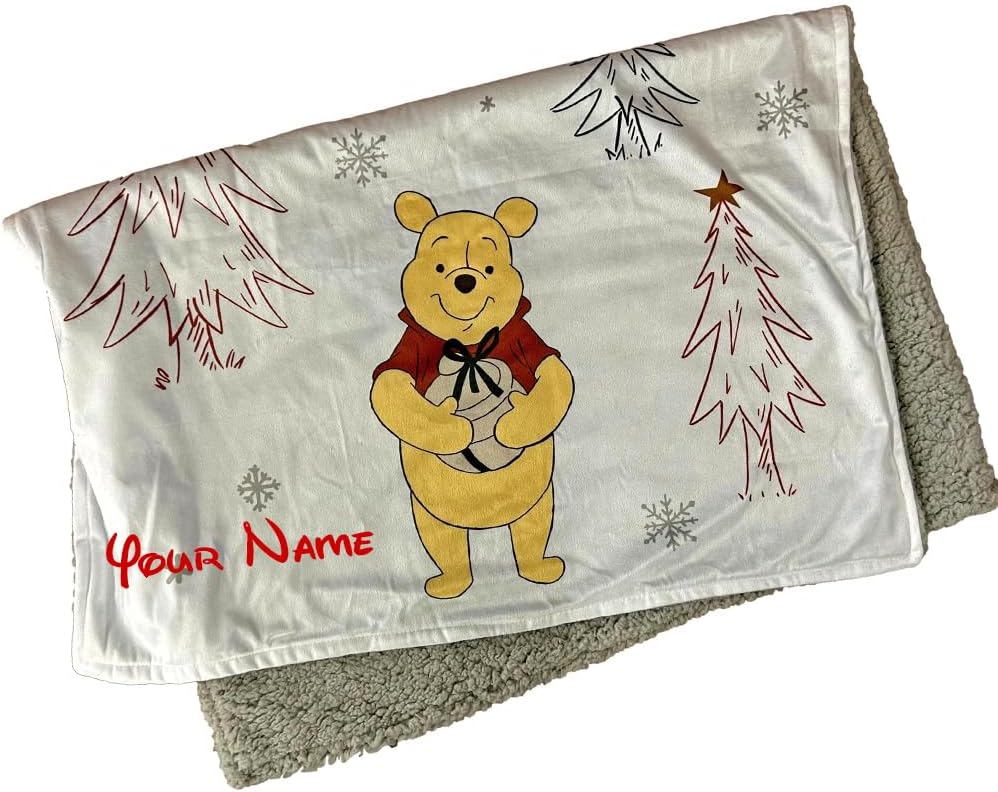 Disney Winnie The Pooh Personalized Christmas Blanket