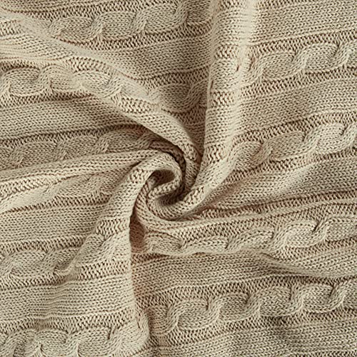 NTBAY 100 Pure Cotton Cable Knit Baby Blanket 30x40 Inches