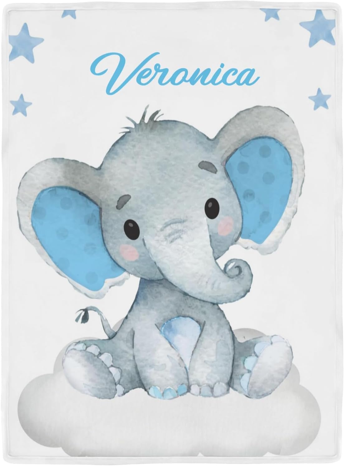 Deven Blue Elephant Cooling Blanket for Toddler