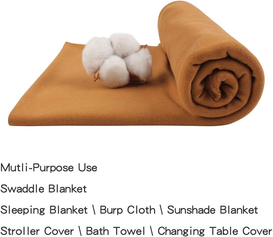 PESAAT Cotton Baby Swaddle Hat Set for Newborn Boys Girls