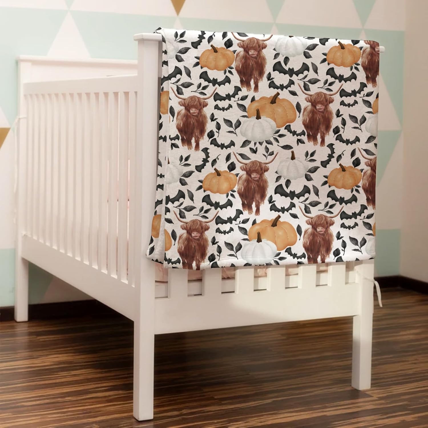 Highland Cows Flannel Baby Blanket for Boy Girl