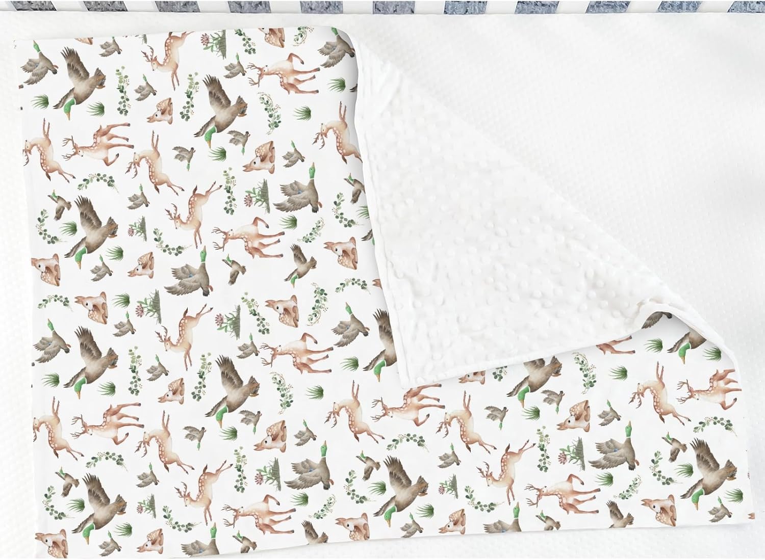 Wild Animal Hunting Baby Blanket - Soft Mink Dotted Double Layer