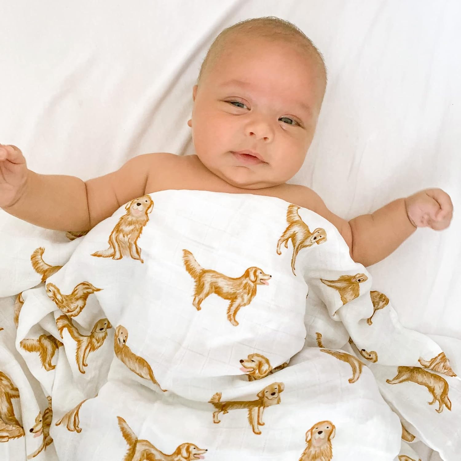 LifeTree Muslin Swaddle Blankets 47x47 Soft and Breathable