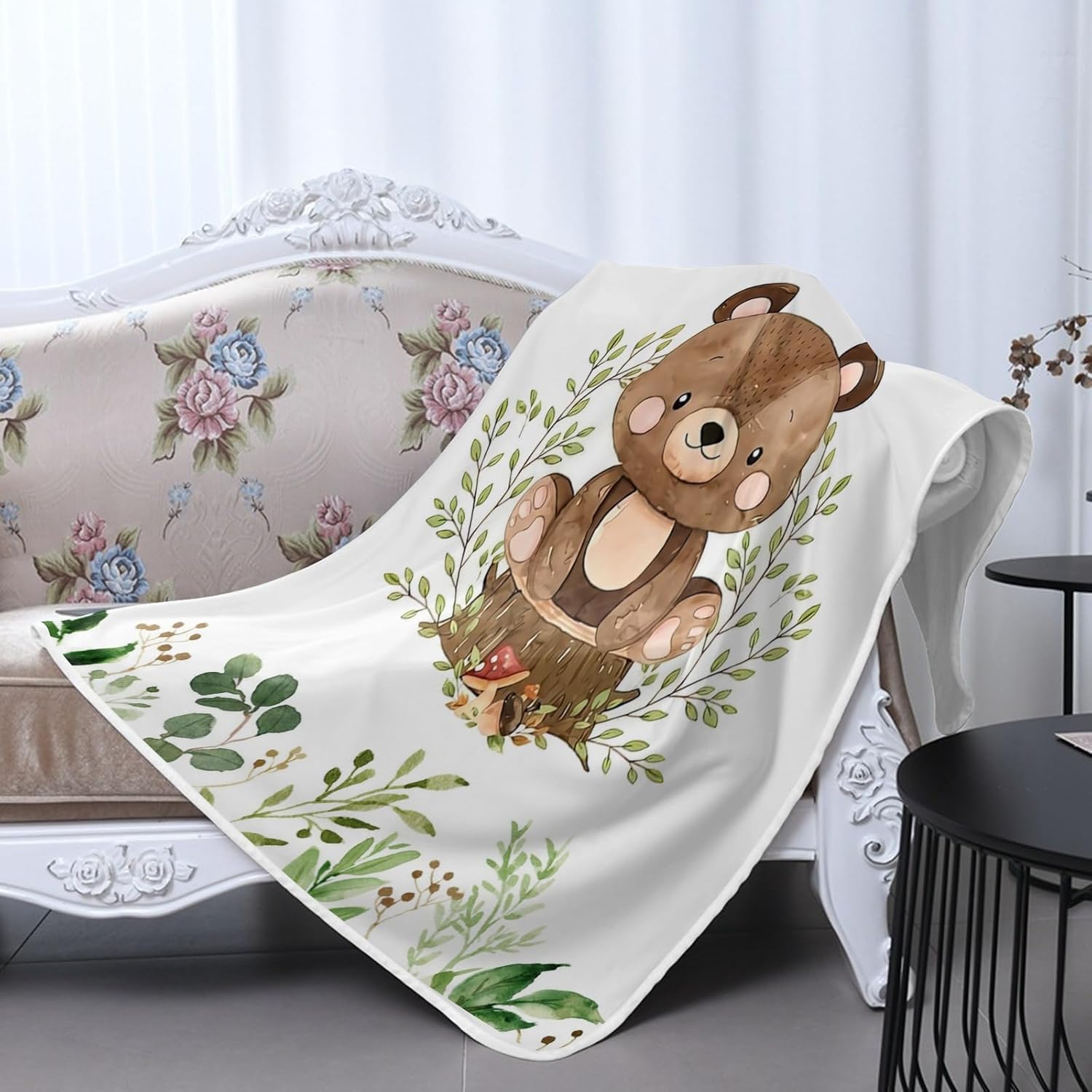 Deven Forest Animals Bear Cooling Blanket for Toddler 1