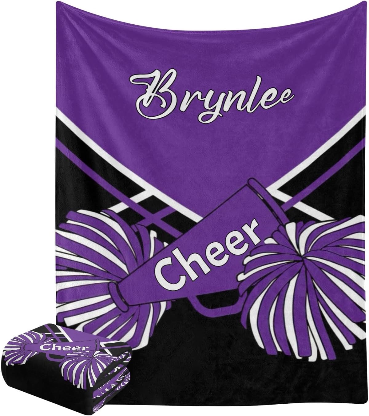 Custom Cheerleader Blanket with Name for Newborn