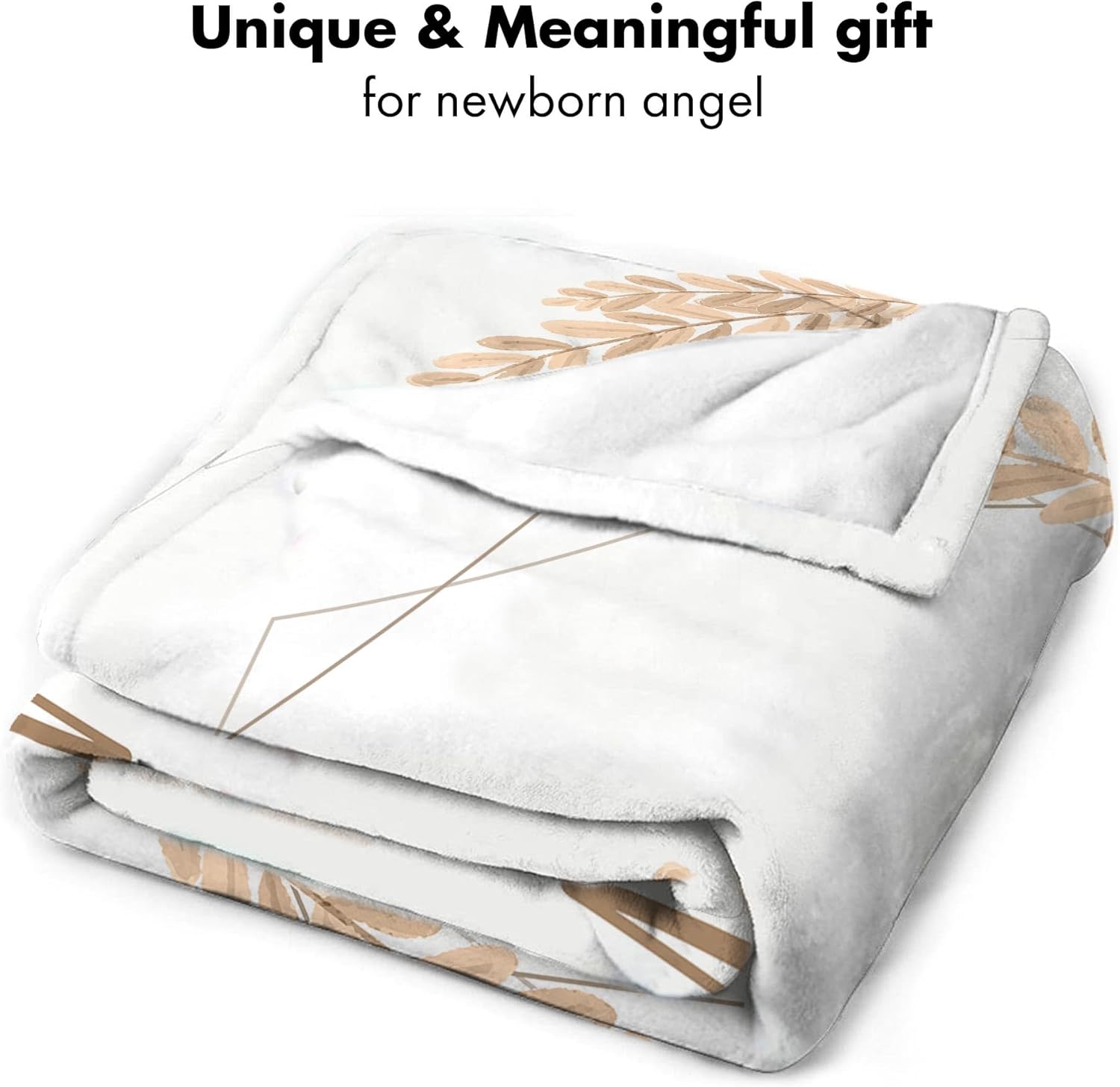 Personalized Wheat Milestone Baby Blanket with Custom Name