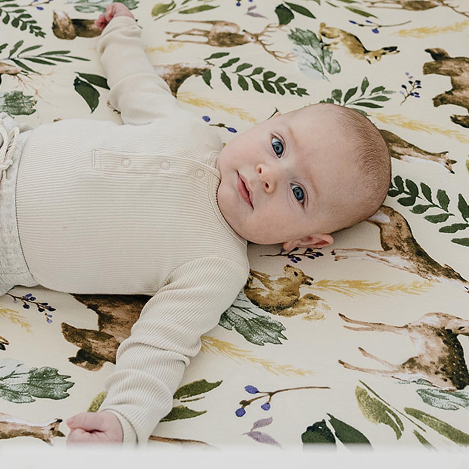 Pobi Baby Soft Neutral Wildlife Blanket 1