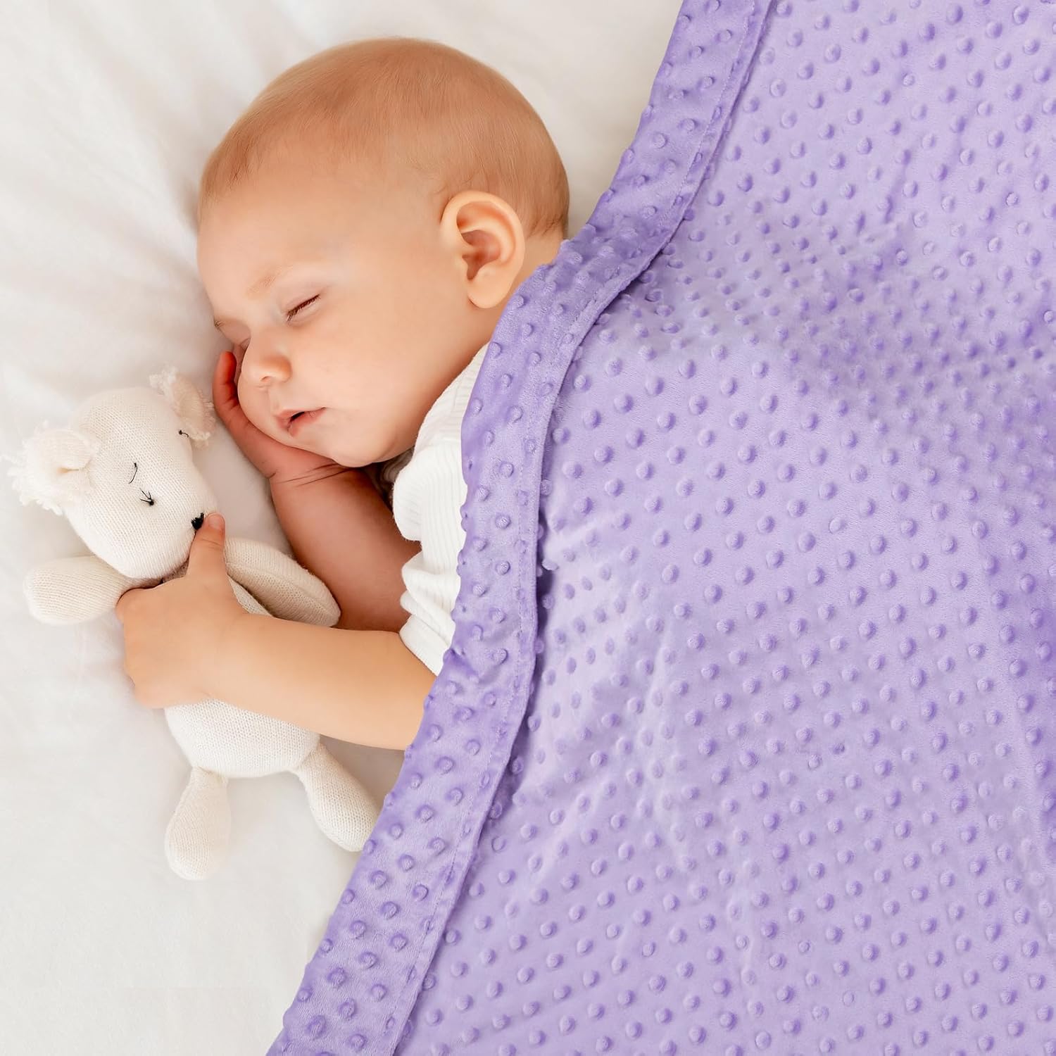 Man Fai Sky Baby Blanket for Girls 30x40 Inch Purple