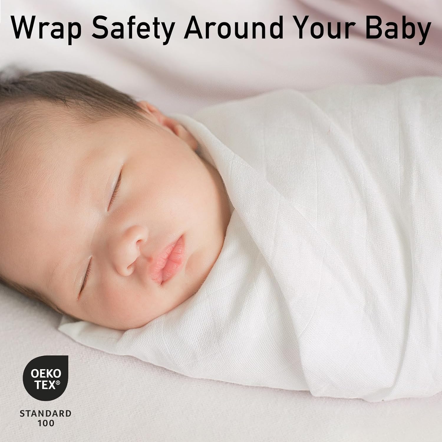 GLLQUEN BABY 6-Pack Swaddle Blankets - Soft Breathable