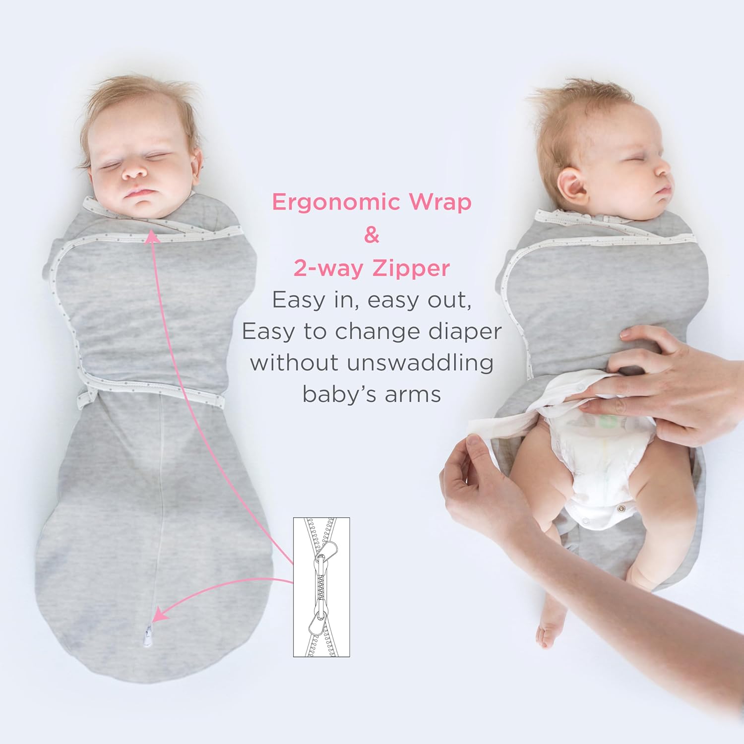 SwaddleDesigns Omni Swaddle Sack for Newborn 6-Way Flexibility