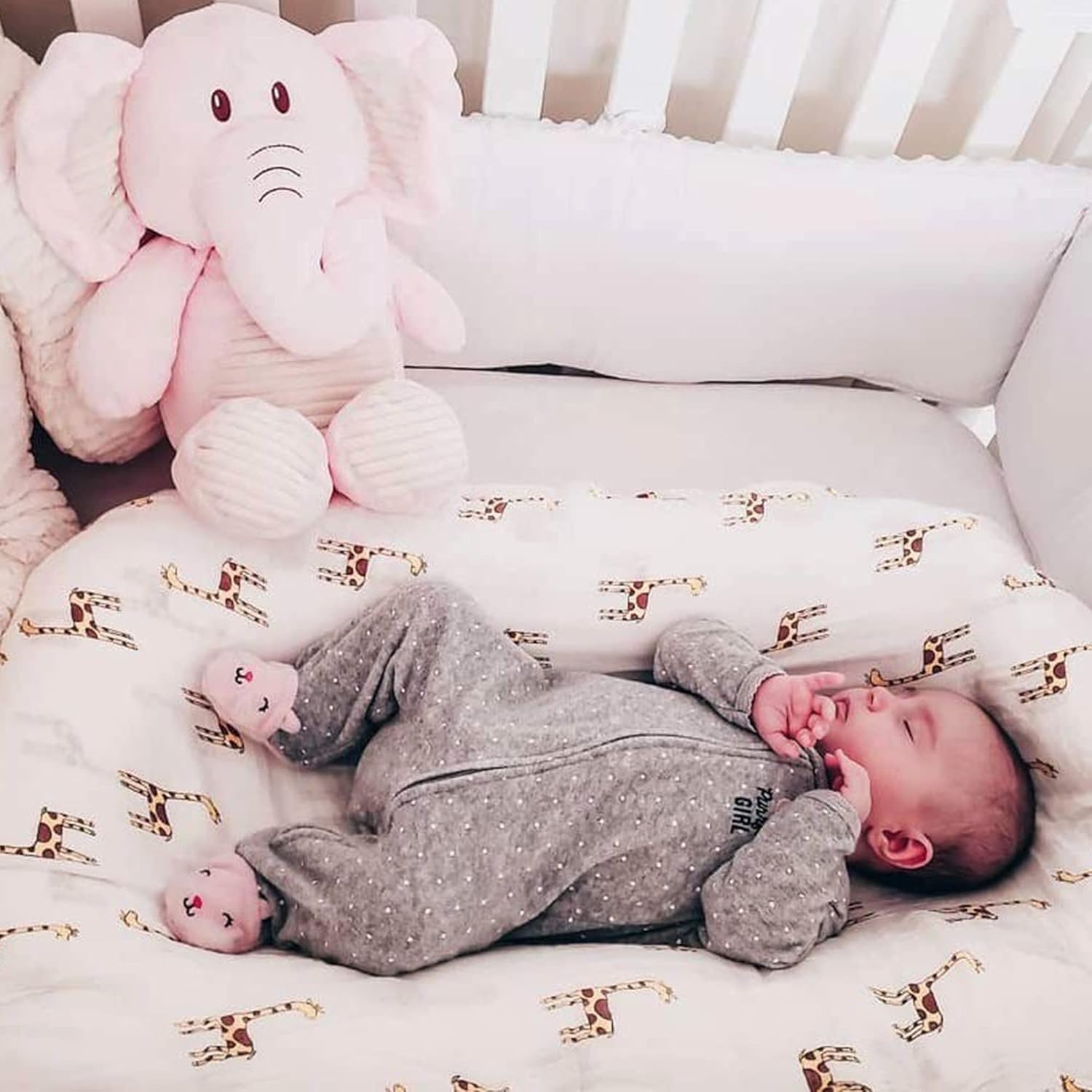 upsimples Swaddle Blanket Set of 4 - Fox Elephant Giraffe Dinosaur