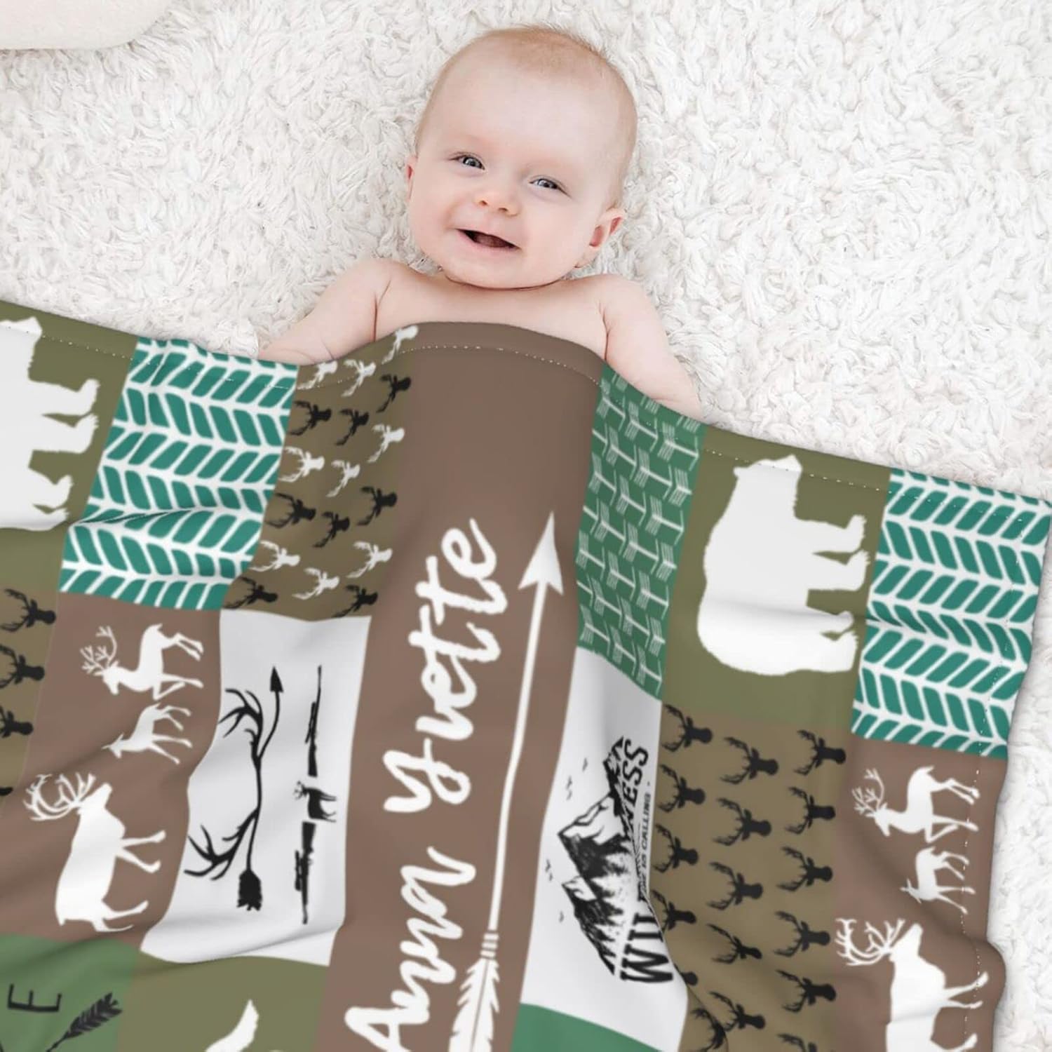 Personalized Baby Blanket for Boy with Name