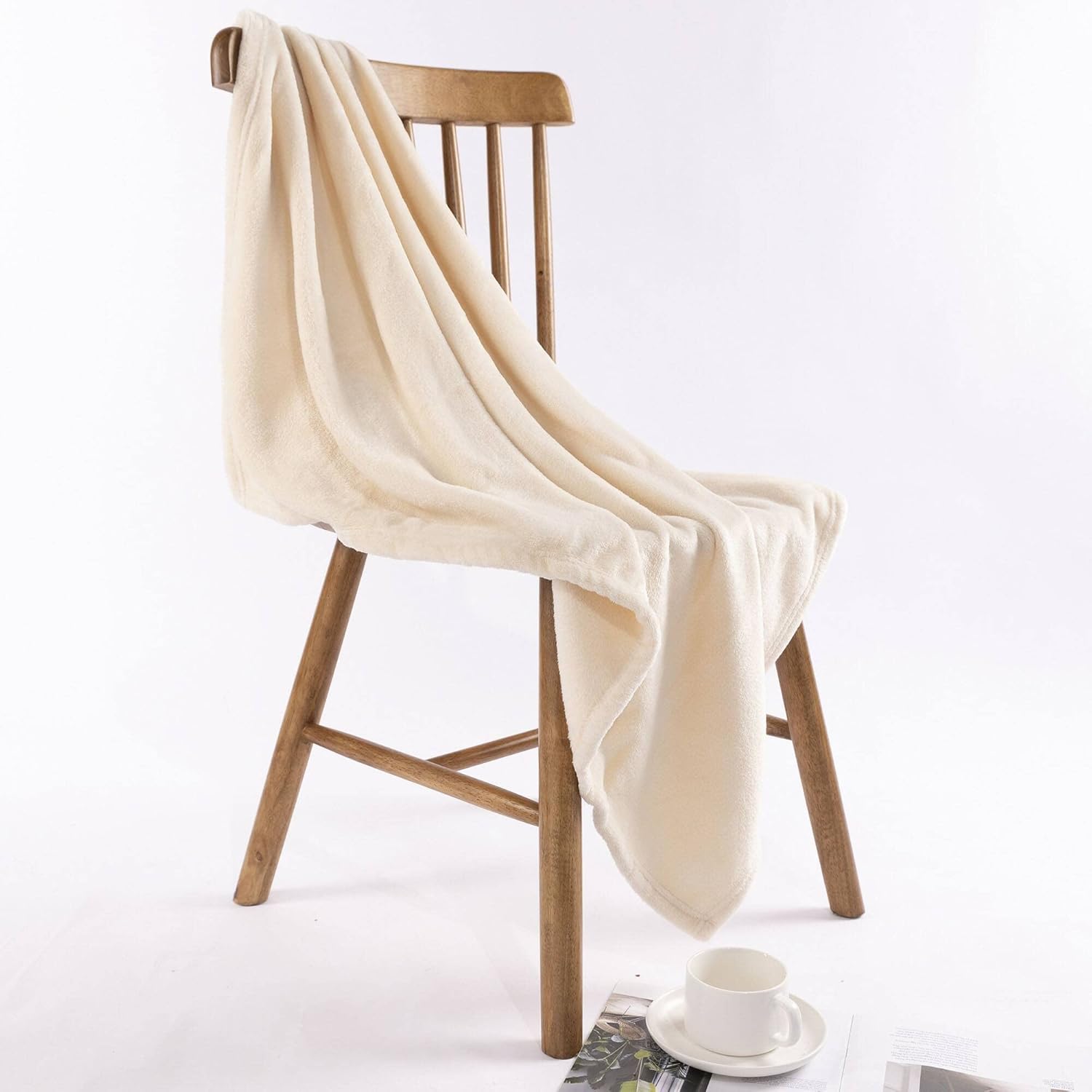 NANPIPER Super Soft Fleece Baby Blanket 30x40 Beige