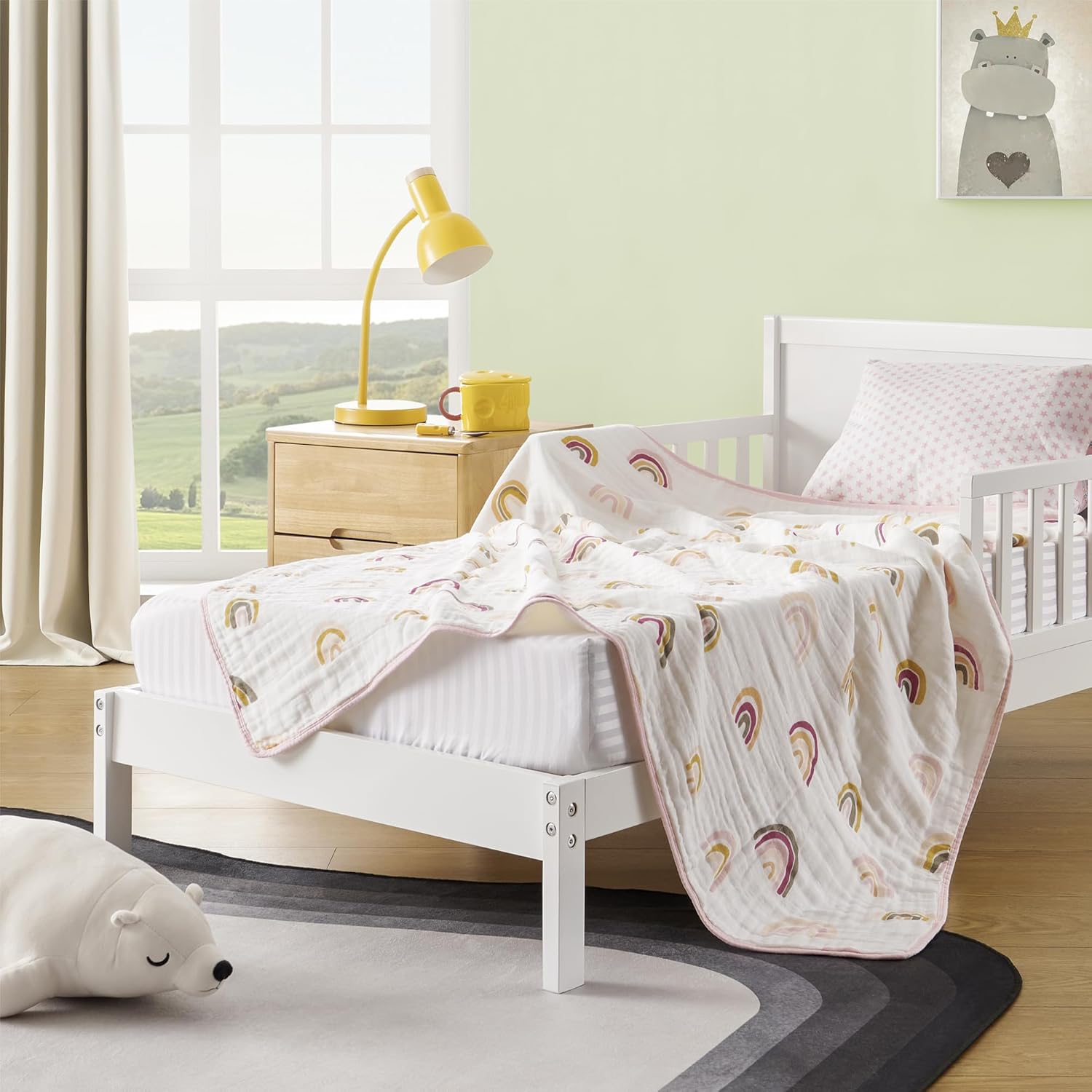 ZPECC 47x47 Muslin Blanket for Baby 8-Layer Organic Cotton Hypoallergenic
