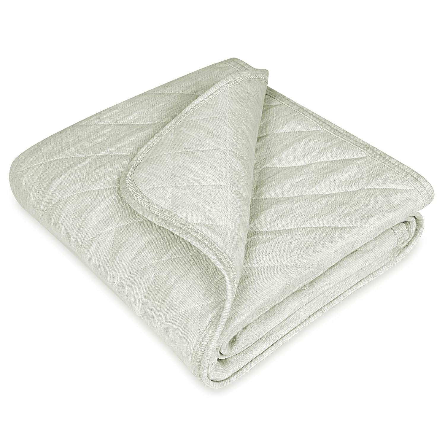 Zenssia Organic Cotton Baby Blanket - Ivory 39x39 Inches