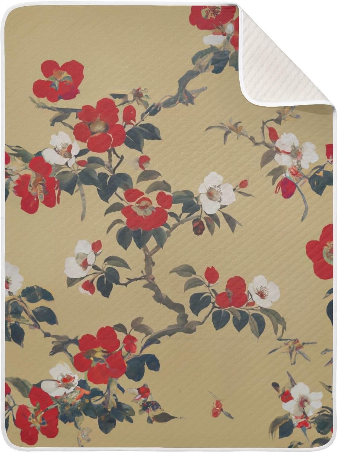 WELLDAY Baby Blanket - Japanese Tea Tree Floral 30x40 Inch 1