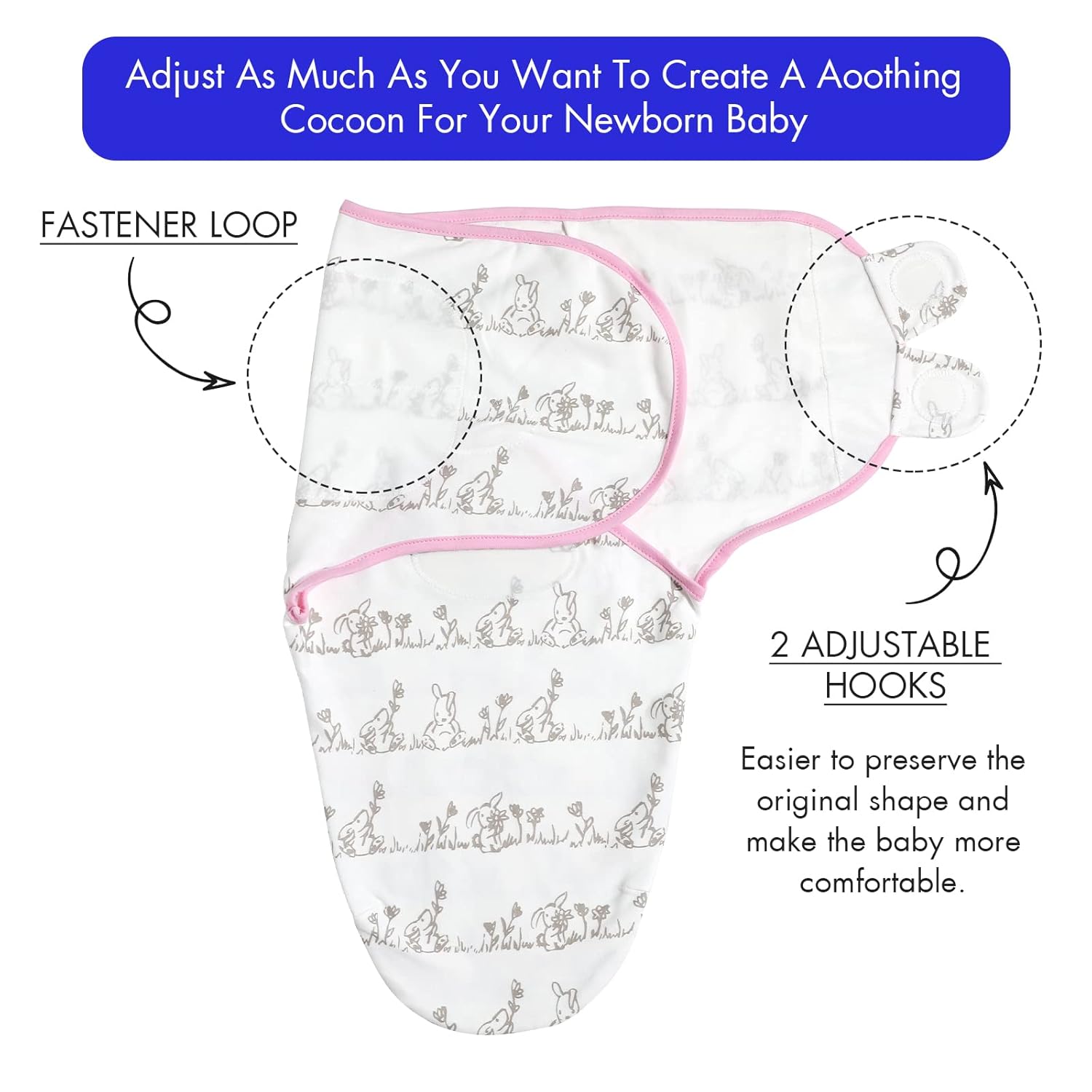 Soarwg Kids 4-Pack Swaddle Sleep Sacks for Newborns