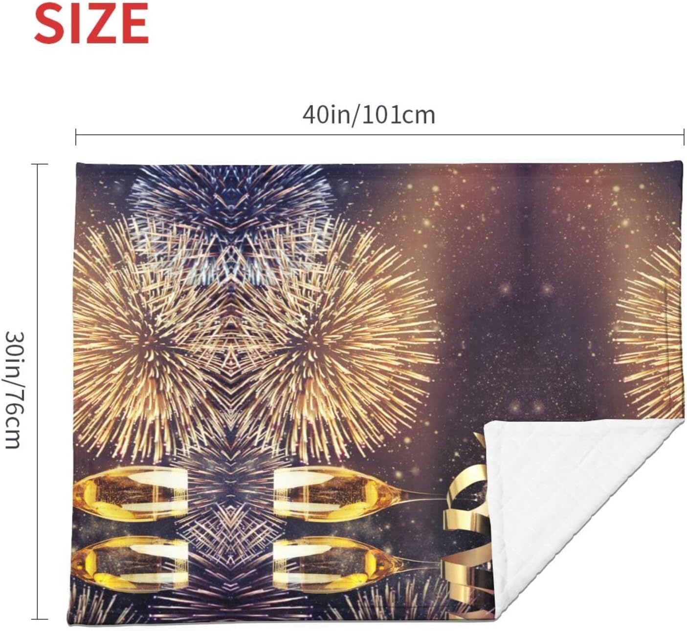 Salelf Happy New Year Baby Blanket 30x40 Inch