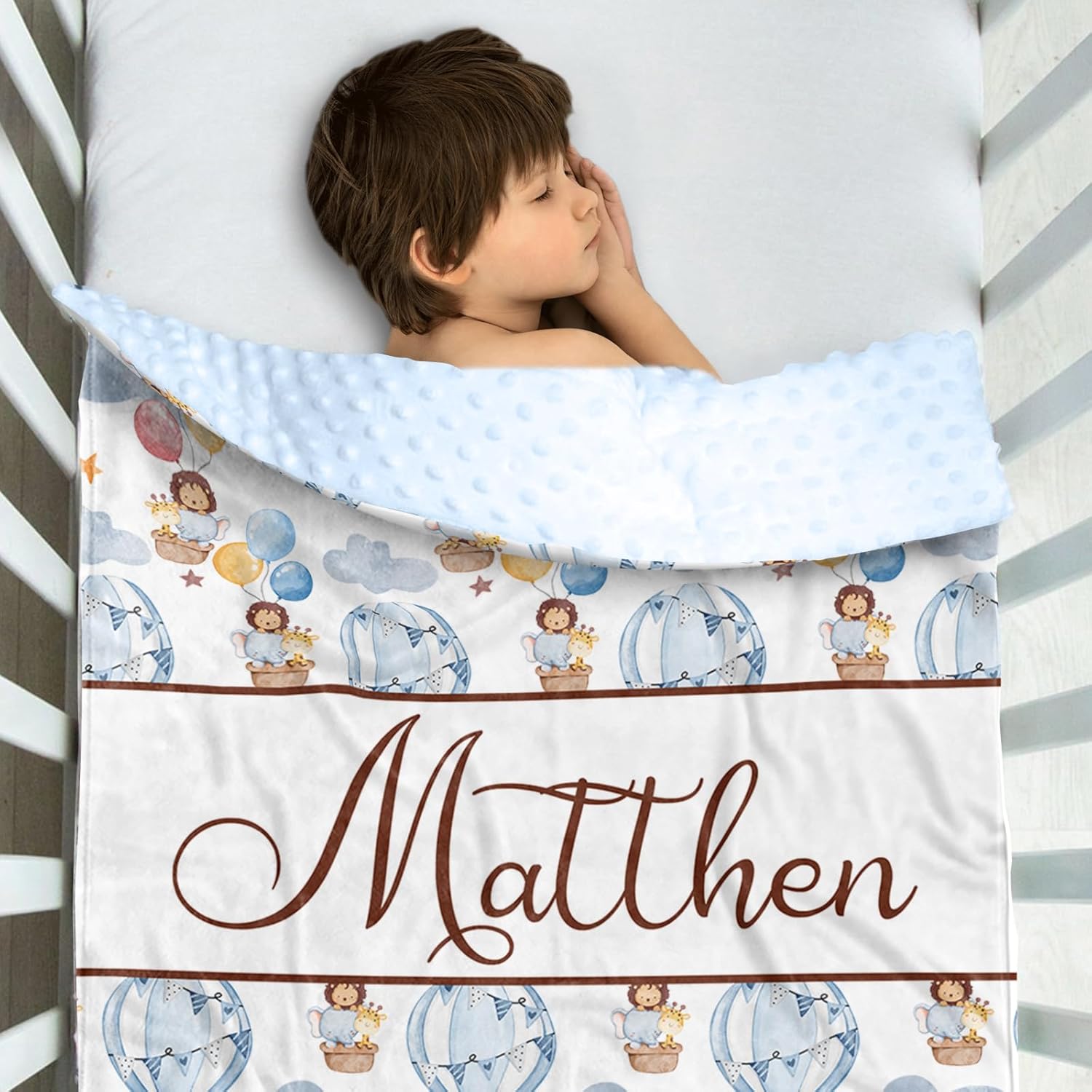 YISMEET Personalized Baby Blanket with Name