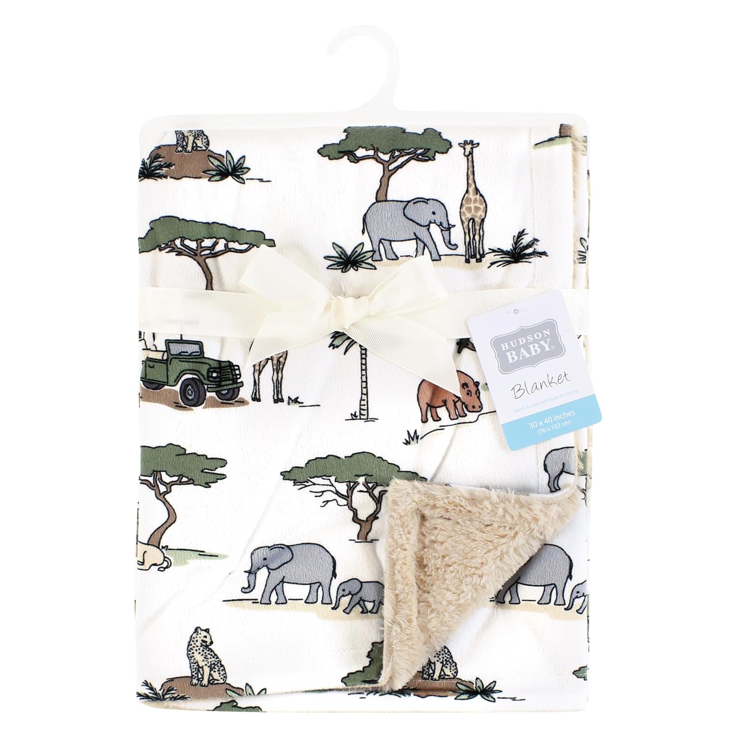 Hudson Baby Unisex Plush Blanket - Going On Safari