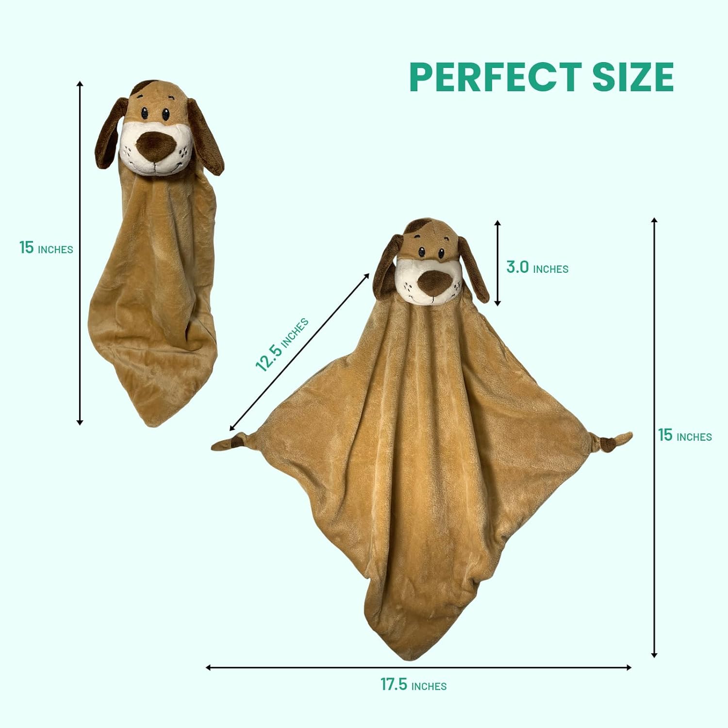 Pepe n Tito 18 Tall Security Blanket with Plush Puppy