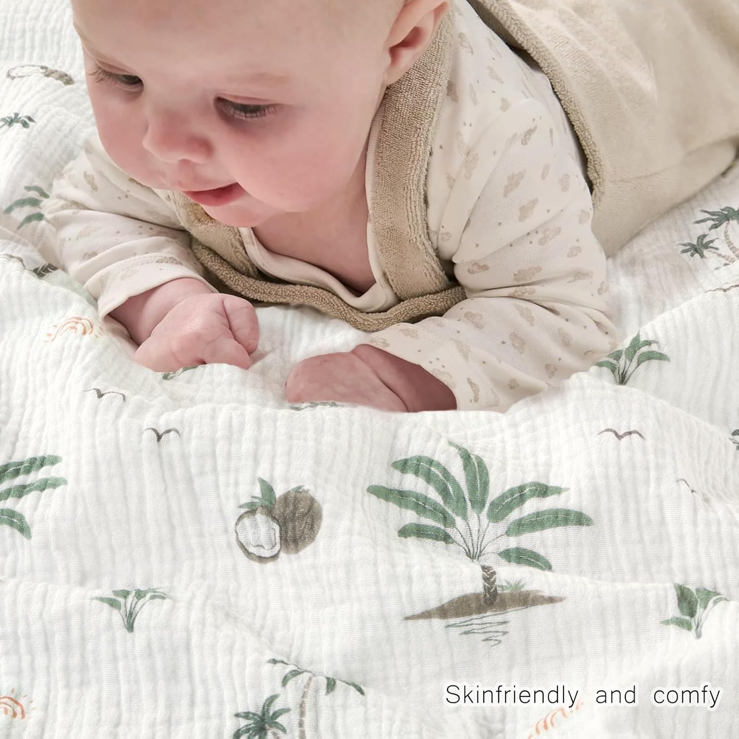 BOPRIO Muslin Baby Blanket 30x40 Inch
