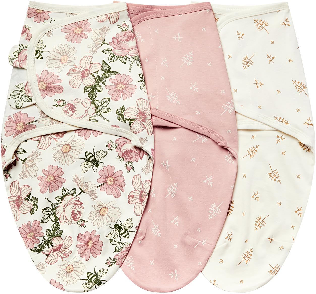Insular Soft Cotton Swaddle Wrap 3 Pack for Newborn Infant