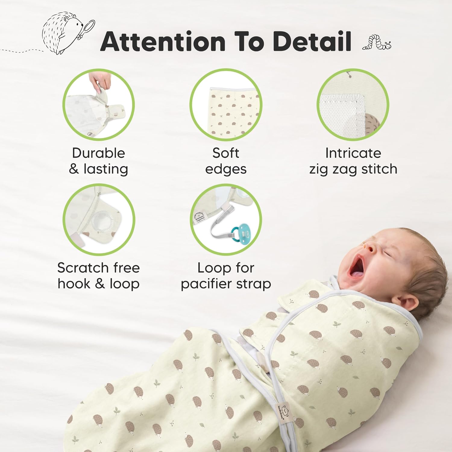 KeaBabies 3-Pack Organic Cotton Sleep Sacks - Dino Ridge