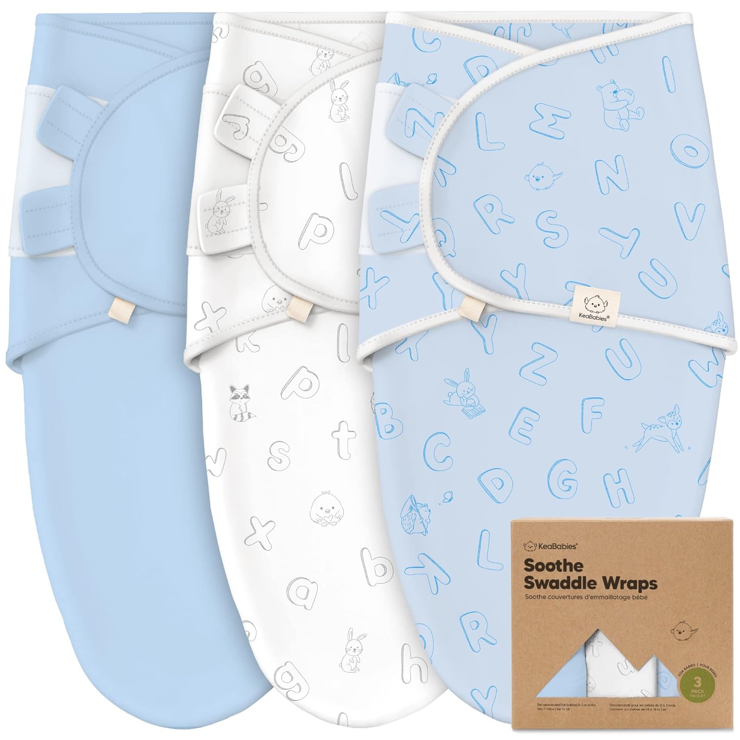 KeaBabies 3-Pack Organic Baby Sleep Sacks