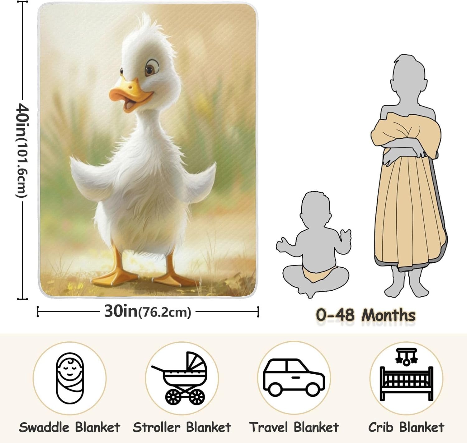 YJMYDDZ Baby Blanket Soft Cotton Polyester 30x40 Inch
