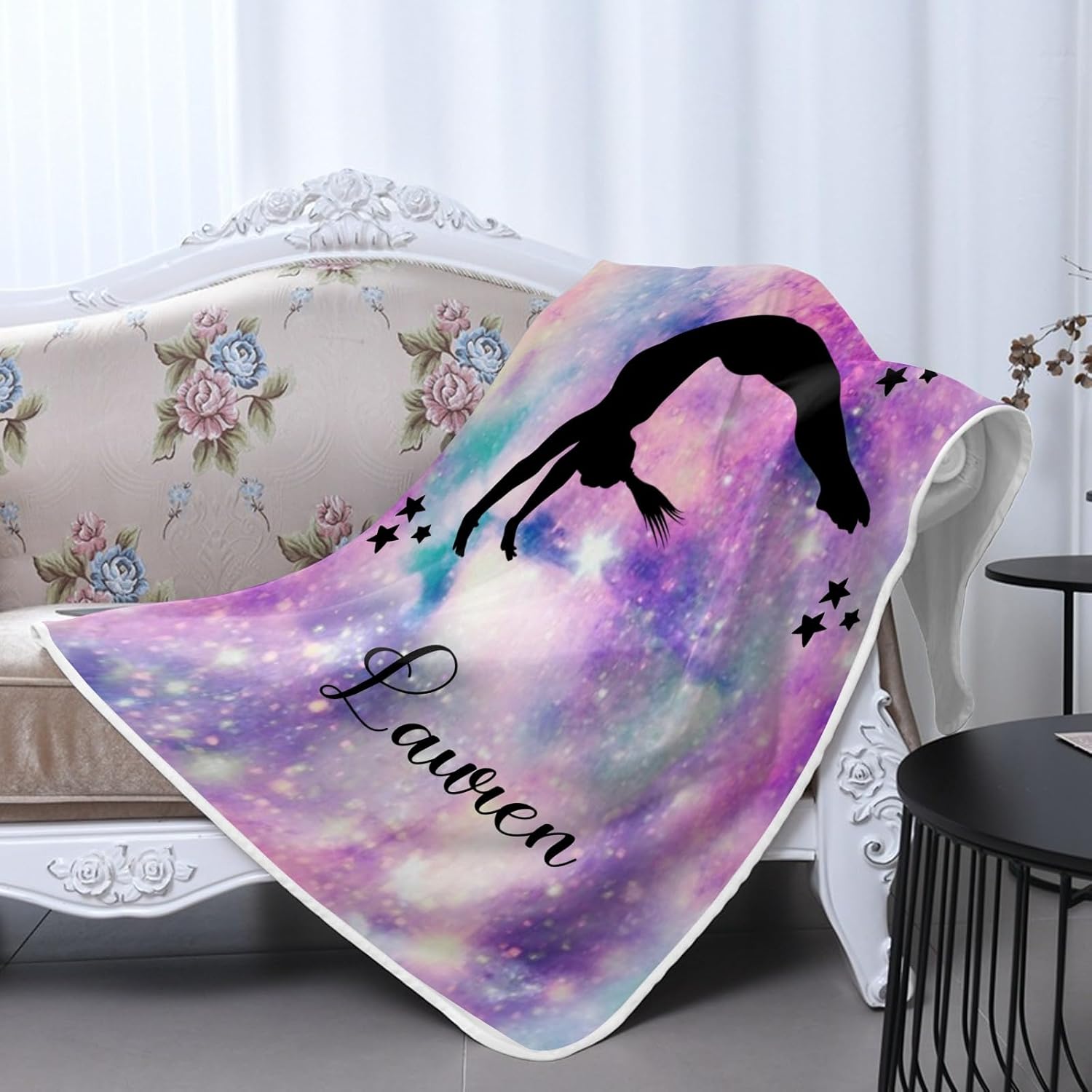 Deven Girl Gymnast Stars Cool Blanket for Toddler