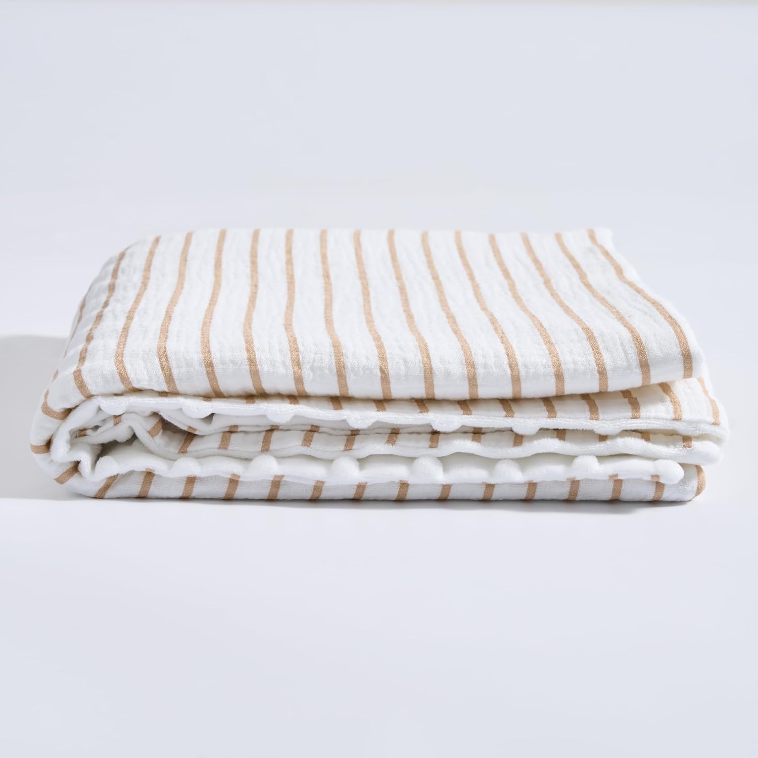 Meracorallo 30 x 40 Neutral Stripe Baby Blanket