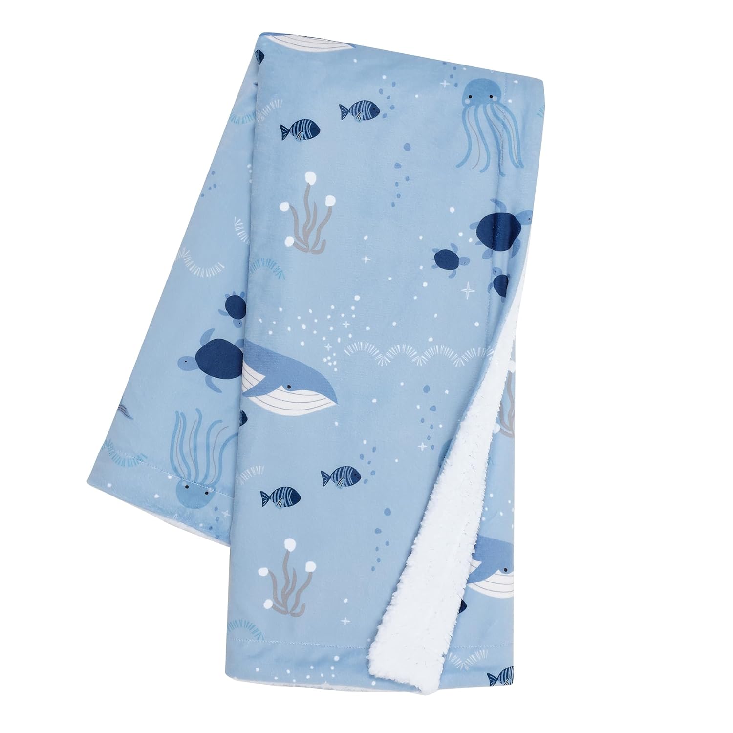 Lambs Ivy Bubbles Squirt Whale Blanket